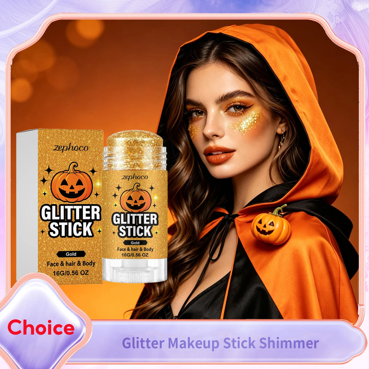 Sparkling Sequins Glitter Gel Stick 6 Colors Washable Highgloss Shine Body Hair Glitter Gel Festival Makeup for Halloween Party