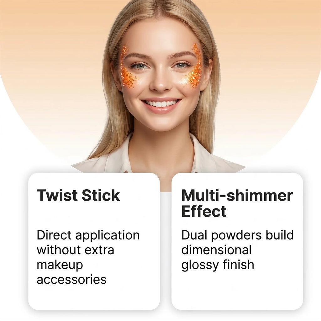 Body Facial Glitter Stick Sparkling Sequin Glitter Gel Stick Cosmetic Hair Glitter Festival Makeup for Halloween Christmas Party