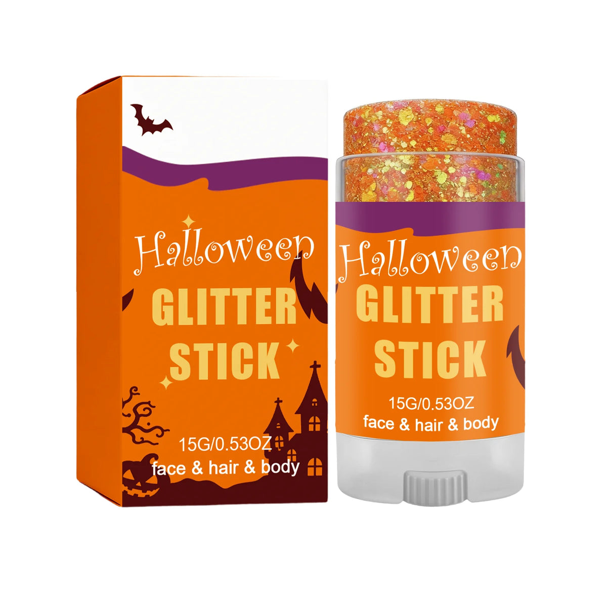 Body Facial Glitter Stick Sparkling Sequin Glitter Gel Stick Cosmetic Hair Glitter Festival Makeup for Halloween Christmas Party
