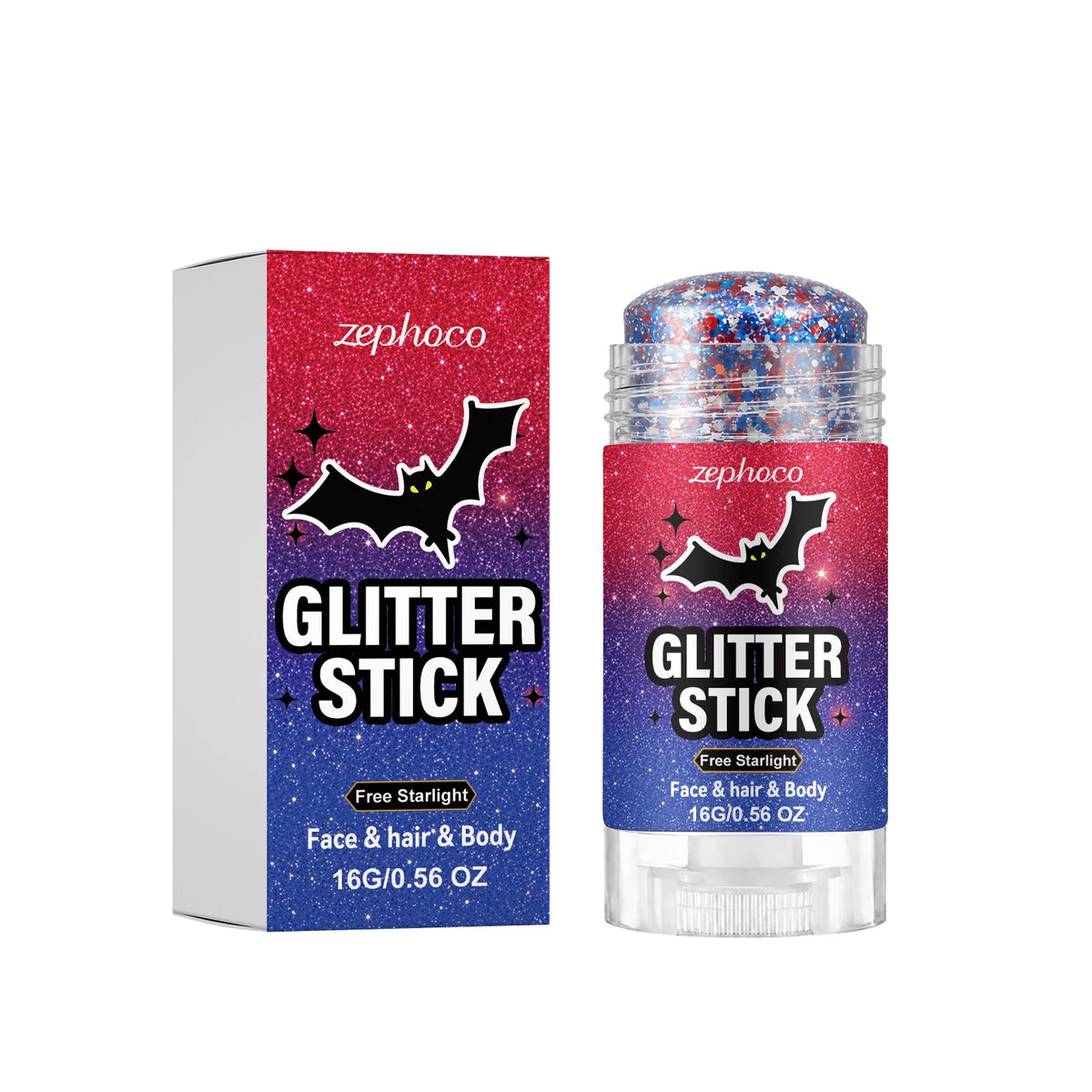 Sparkling Sequins Glitter Gel Stick 6 Colors Washable Highgloss Shine Body Hair Glitter Gel Festival Makeup for Halloween Party