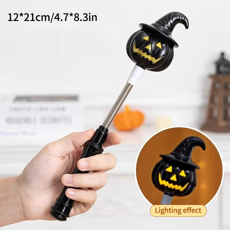 Halloween Party Decoration Halloween Hand Shaker Sticks Pumpkin Ghost Stick Gift Party Favor Gifts Party Supplies