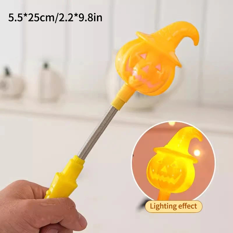 Halloween Party Decoration Halloween Hand Shaker Sticks Pumpkin Ghost Stick Gift Party Favor Gifts Party Supplies